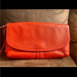 Coach Large Wristlet  Wallet Soft Pebbled Leather